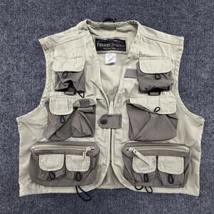 Field & Stream Vest Mens Small Beige Fishing Utility Multi Pocket Hunting Travel